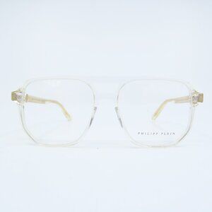 Philipp Plein STUD VPP084 Col. O75G Clear Pilot New Unisex Eyeglasses Frames.